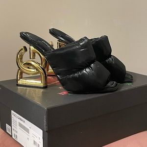 SOLD—Dolce & Gabbana Piumino Slide Heels